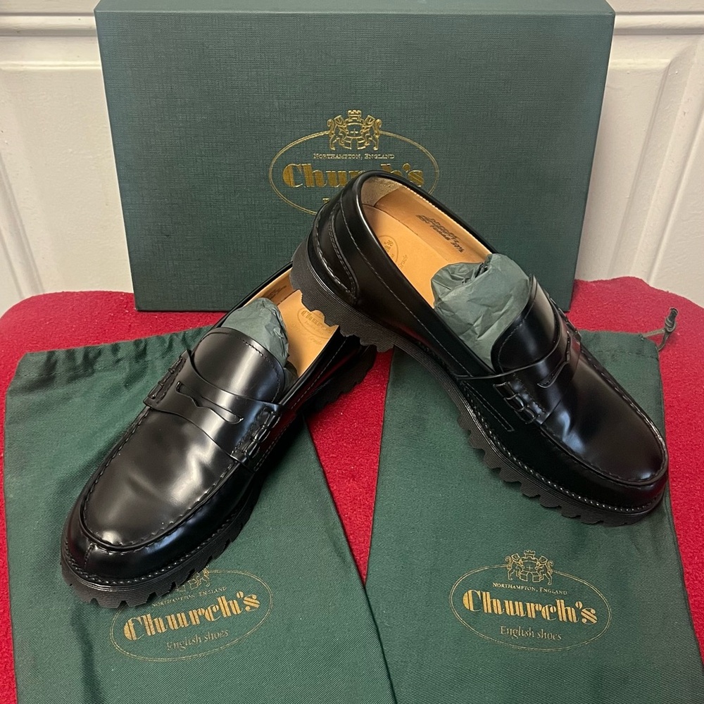 🎉1 HOUR SALE NEW 🎉 Church’s Pembrey Leather Lugsole Loaf black 7.5M